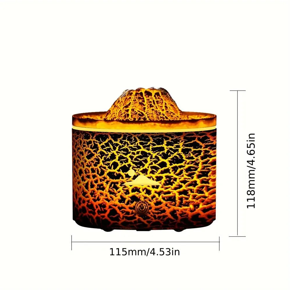 Flame Volcano Humidifiers Diffusers With 7 Colored Lights Aromatherapy Diffusers Essential Home Room Decoration Fragrance