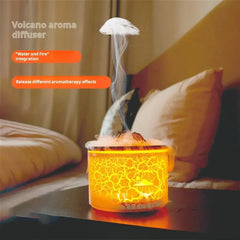 Flame Volcano Humidifiers Diffusers With 7 Colored Lights Aromatherapy Diffusers Essential Home Room Decoration Fragrance